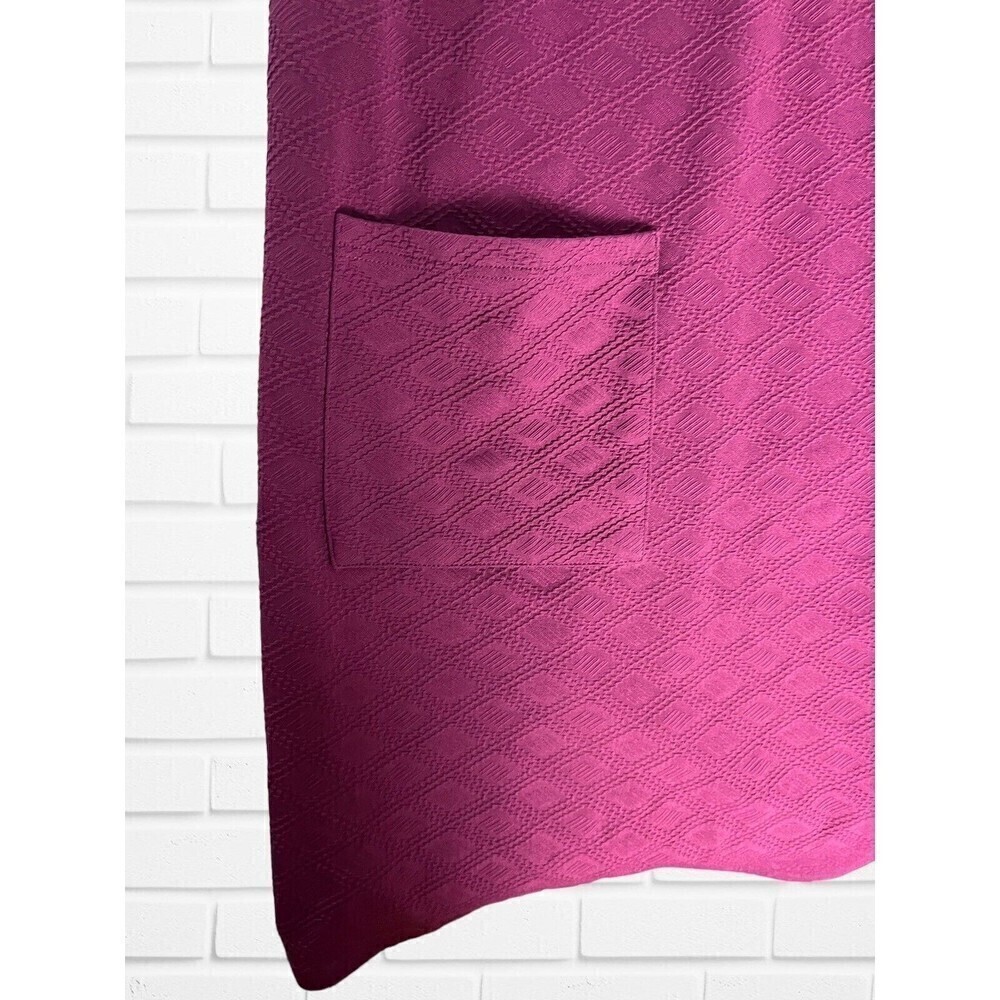 5/$25 Mlle Garbrielle Women's Dress Size 2X Maroon Purple Tie‎ Front Midi - Picture 4 of 7